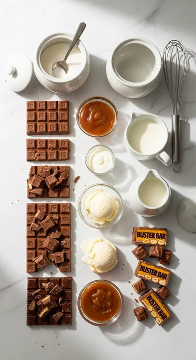 Buster Bar Ice Cream Cake - cooking process