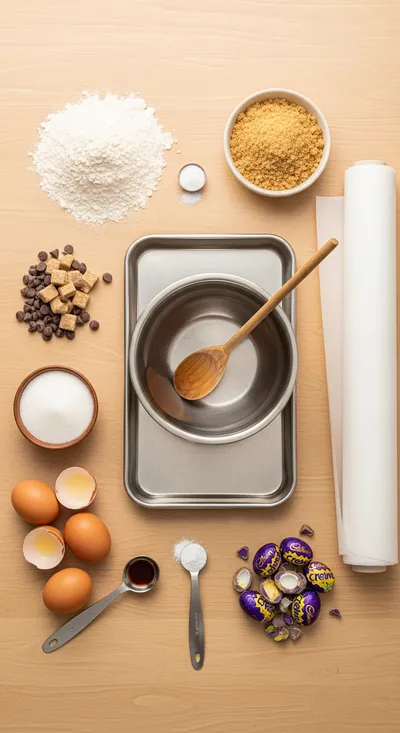 Cadbury Egg Cookies - cooking process