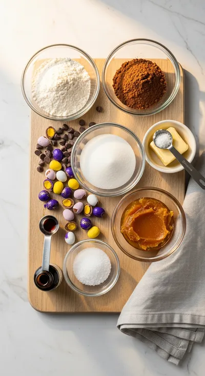 Chocolate Cadbury Egg Cookies - cooking process