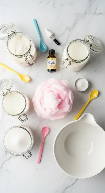 Cotton Candy Ice Cream Recipe - cooking process