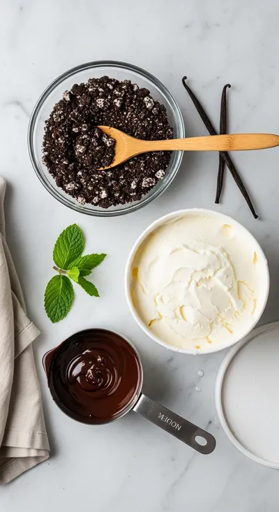 Quick & Easy Oreo Ice Cream Cake - cooking process
