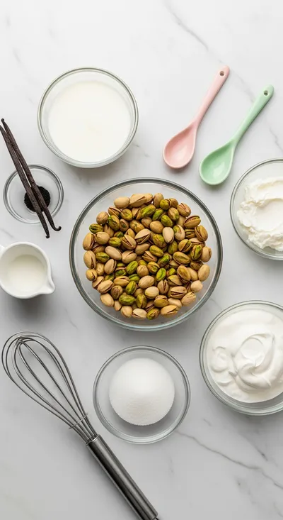 Pistachio Ice Cream Recipe - cooking process