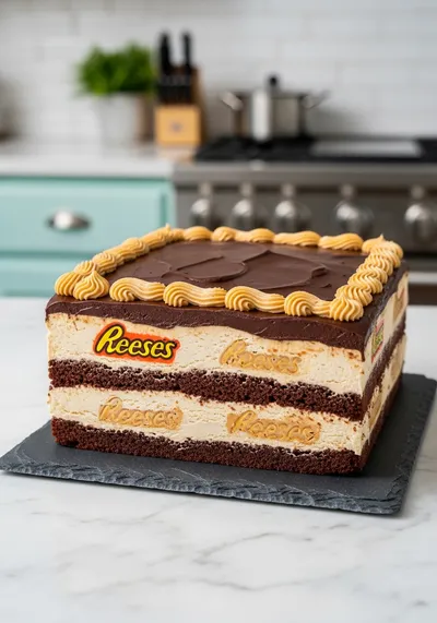 Reese's Peanut Butter Chocolate Icebox Cake