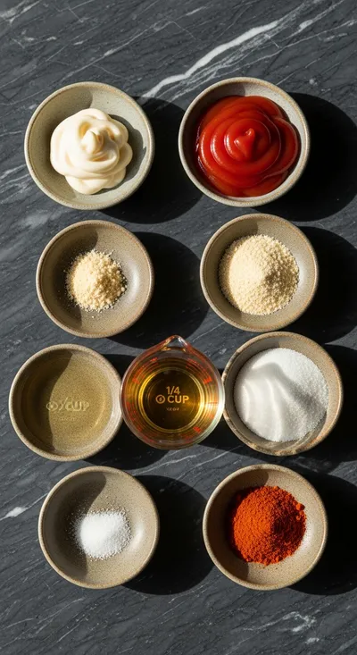 Homemede Yum Yum Sauce Recipe - cooking process